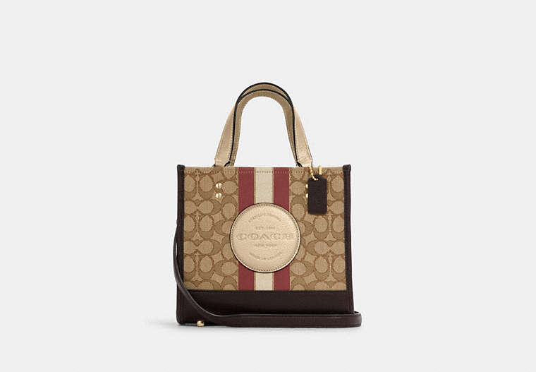 COACH® | Dempsey Tote 22 In Signature Jacquard With Stripe And 