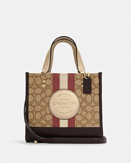COACH® Outlet | Mollie Tote 25 In Signature Jacquard With Stripes