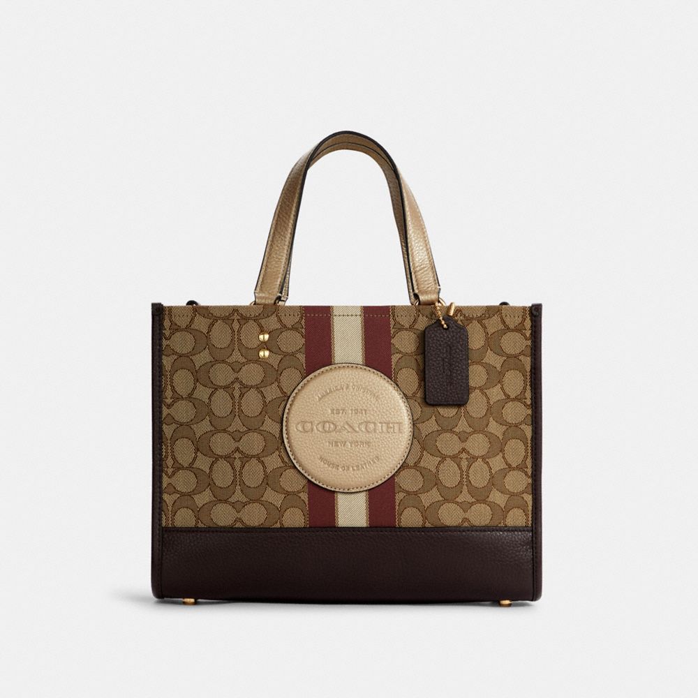 Coach DEMPSEY CARRYALL IN SIGNATURE JACQUARD WITH STRIPE AND COACH ...