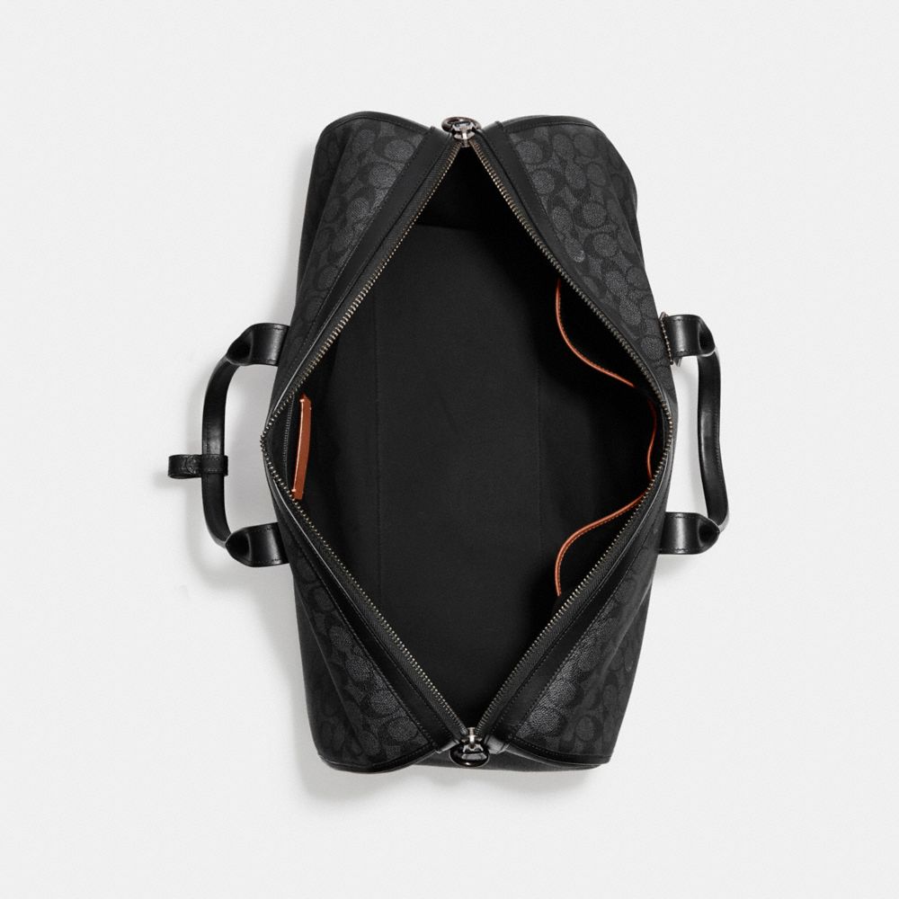 Coach Gotham Duffle In Signature Canvas In Black Copper/charcoal
