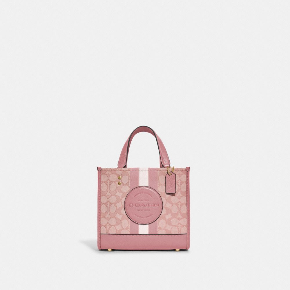 Dempsey Tote 22 In Signature Jacquard With Stripe And Coach Patch