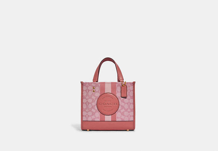 Dempsey Tote 22 In Signature Jacquard With Stripe And Coach Patch image number 0