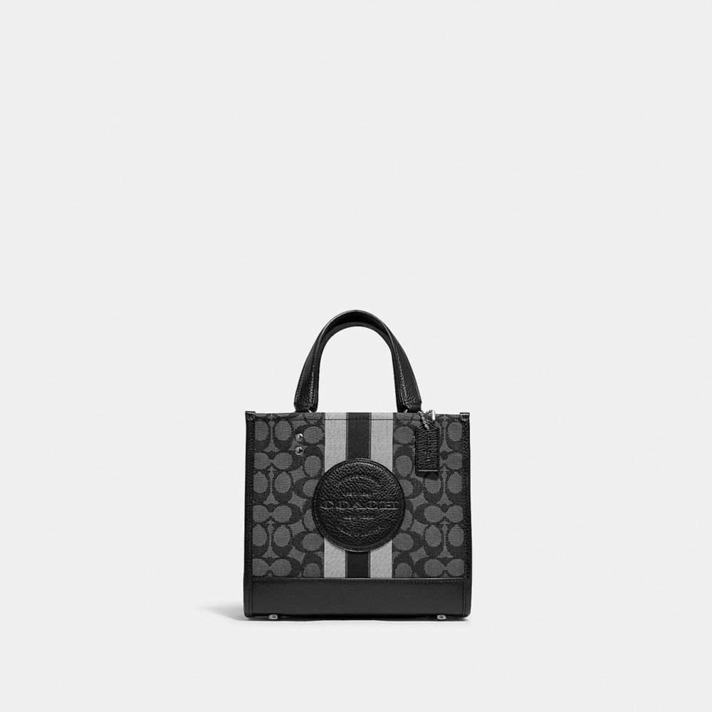 Dempsey Tote 22 In Signature Jacquard With Stripe And Coach Patch
