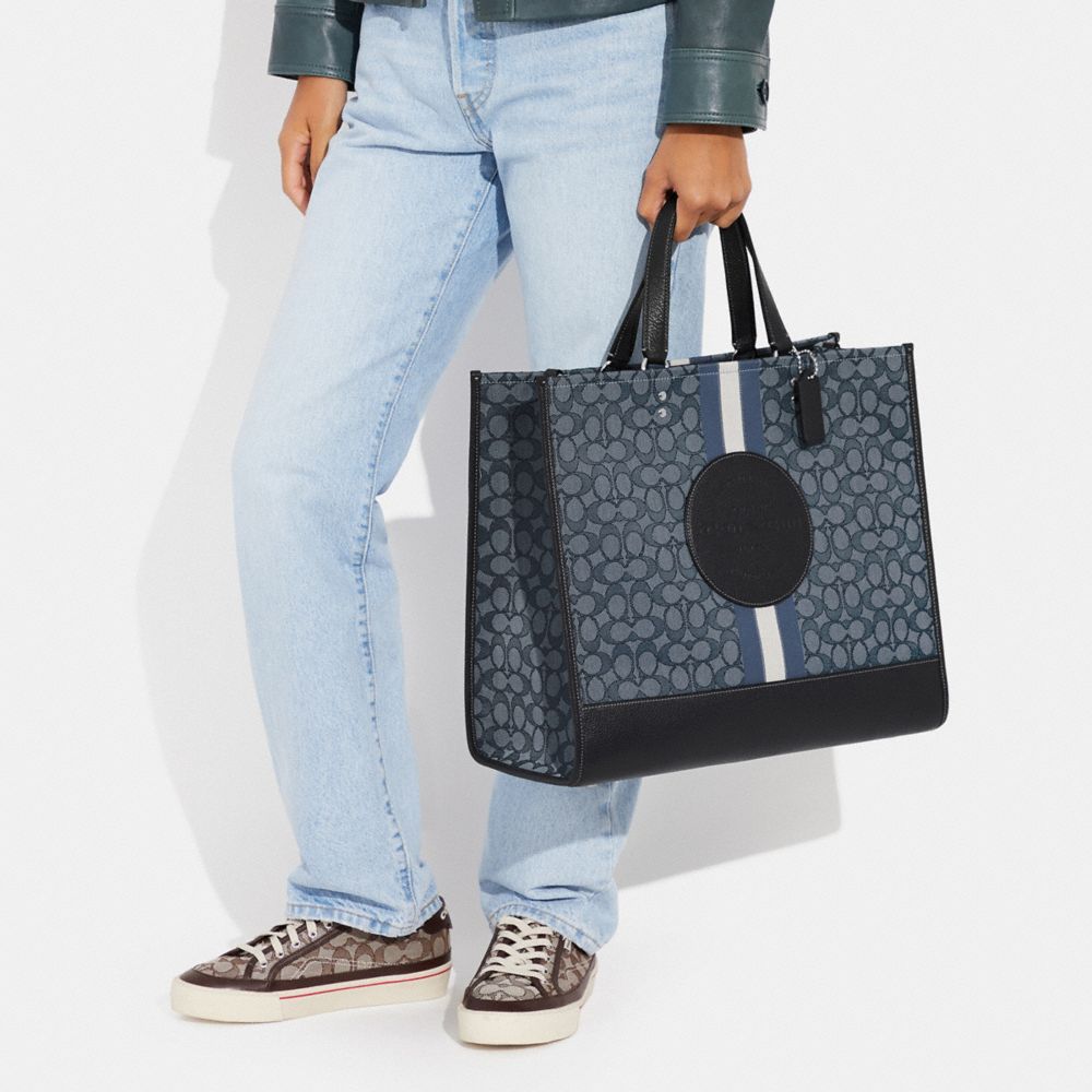COACH® | Dempsey Tote 40 In Signature Jacquard With Stripe And Coach Patch