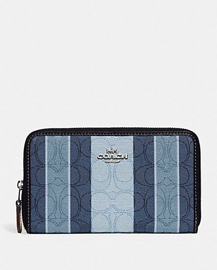 COACH® Outlet | Medium Id Zip Wallet With Border Quilting