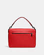 COACH®,SOFT TABBY MESSENGER IN SIGNATURE LEATHER,Pebbled Leather,Medium,Sport Red,Back View