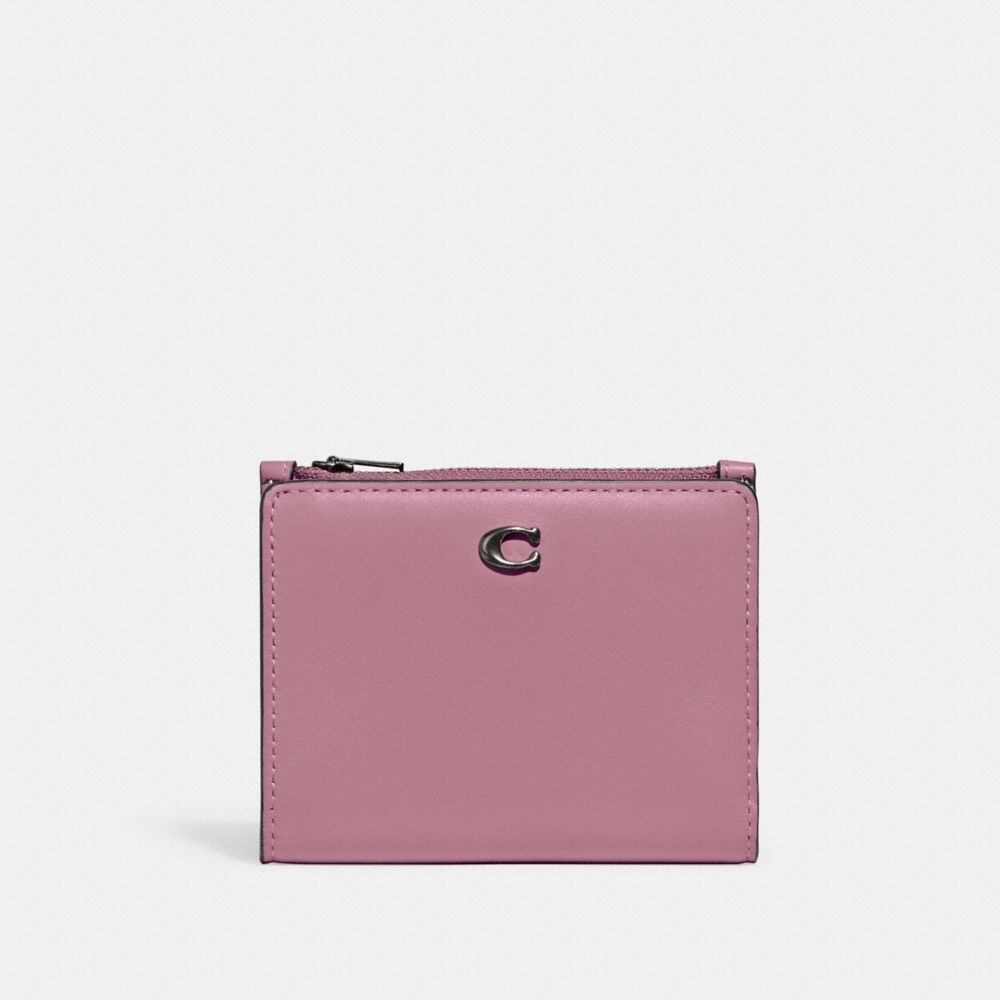 Coach Bifold Snap Wallet In Pewter/violet Orchid