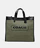 Field Tote 40 In Organic Cotton Canvas With Coach Badge