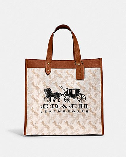 Field Tote In Signature Canvas With Horse And Carriage Print | COACH®