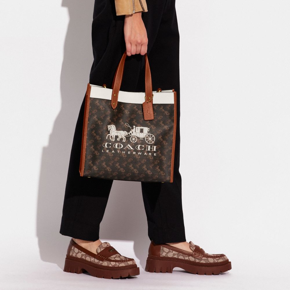 COACH® | Field Tote With Horse And Carriage Print And Carriage Badge