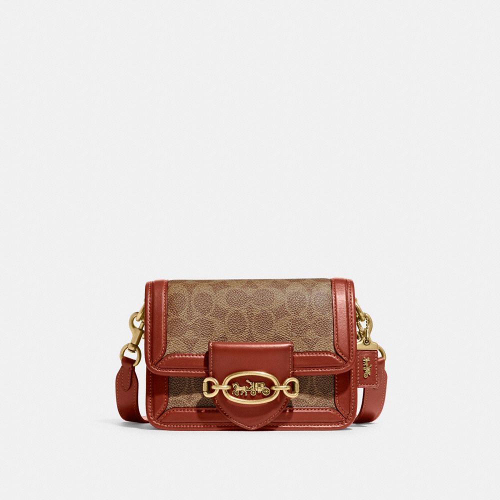 Coach Hero Crossbody In Signature Canvas In Color brass/tan/rust ModeSens