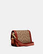 COACH®,HERO CROSSBODY IN SIGNATURE CANVAS,Signature Coated Canvas,Small,Brass/Tan/Rust,Angle View