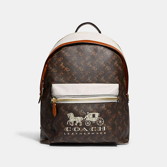 COACH® | Charter Backpack With Horse And Carriage Print