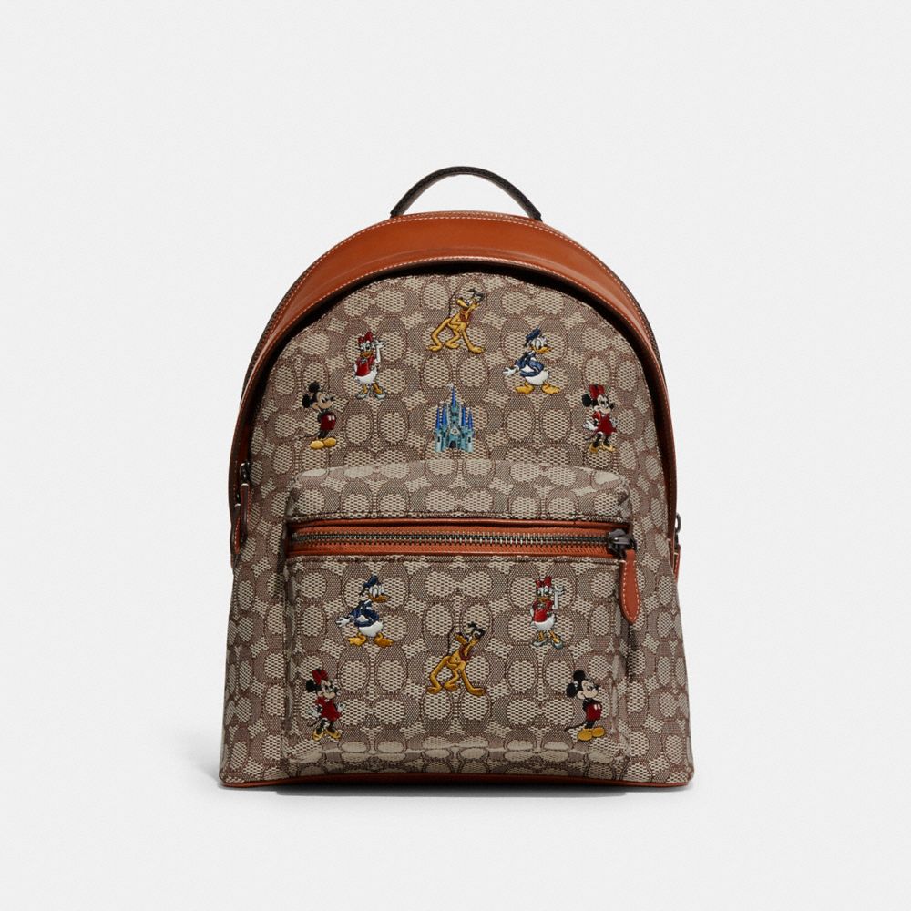 COACH® Disney X Coach Charter Backpack In Signature Textile Jacquard