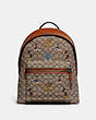 Disney X Coach Charter Backpack In Signature Textile Jacquard With Mickey Mouse And Friends Embroidery