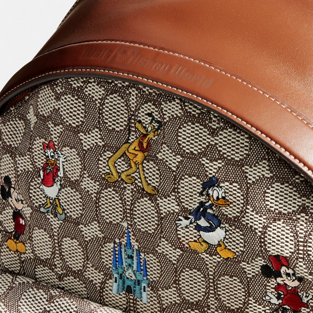 COACH® | Disney X Coach Charter Backpack In Signature Textile