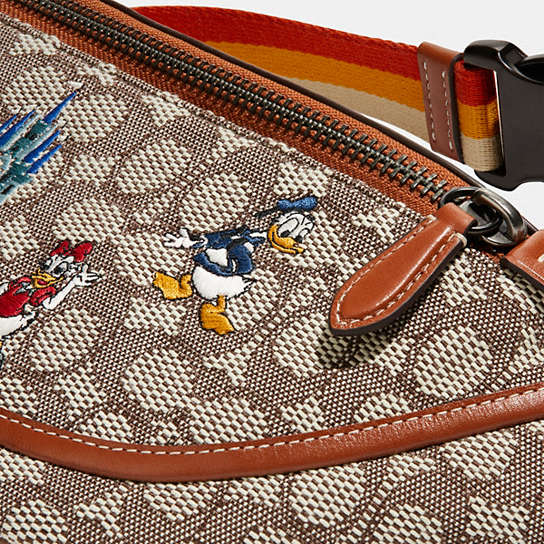 COACH® | Disney X Coach League Belt Bag In Signature Textile Jacquard With  Mickey Mouse And Friends Embroidery