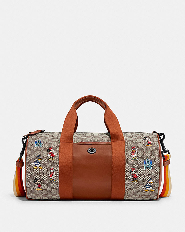 CoachDisney X Coach Duffle In Signature Textile Jacquard With Mickey Mouse And Friends Embroidery