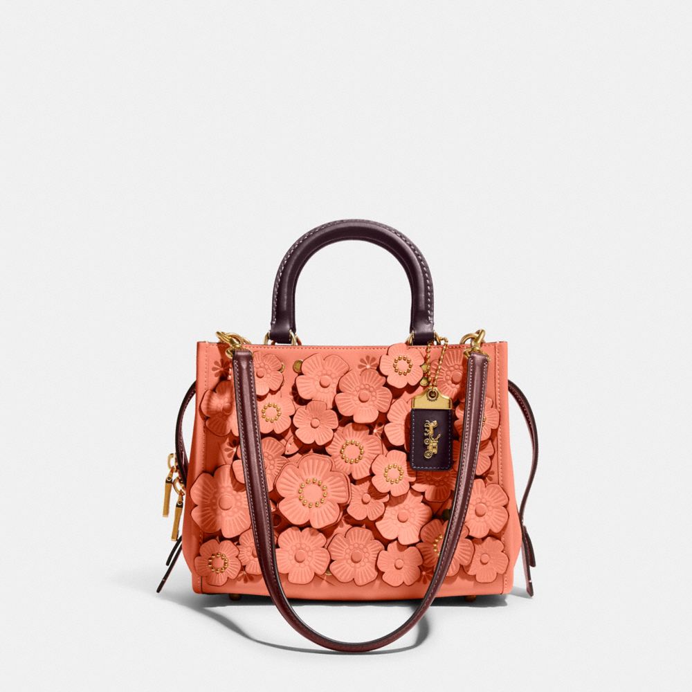 Introducir 77+ imagen coach tea rose purse