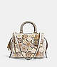 COACH®,ROGUE 25 IN COLORBLOCK WITH TEA ROSE AND SNAKESKIN DETAIL,Glovetanned Leather,Medium,Floral,Brass/Chalk Multi,Front View
