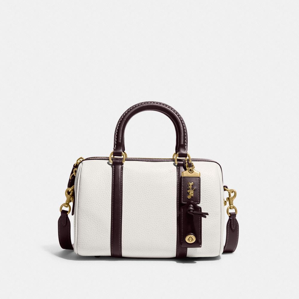 Coach Ruby Satchel 25 In Colorblock In Brass/chalk Multi