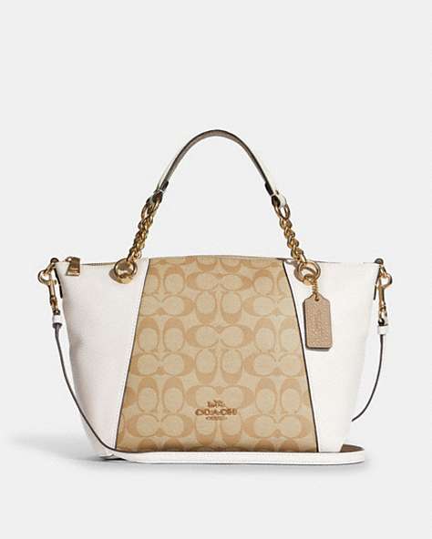 Kacey Chain Satchel In Signature Canvas