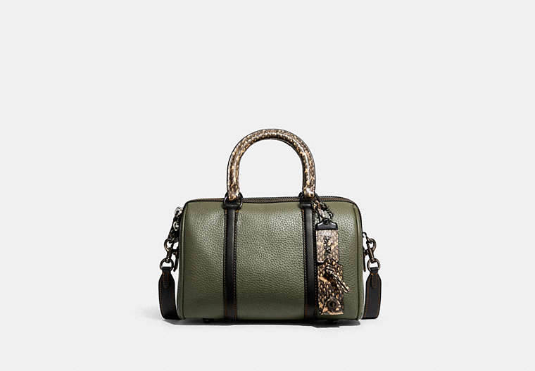 Ruby Satchel 25 In Colorblock With Snakeskin Detail