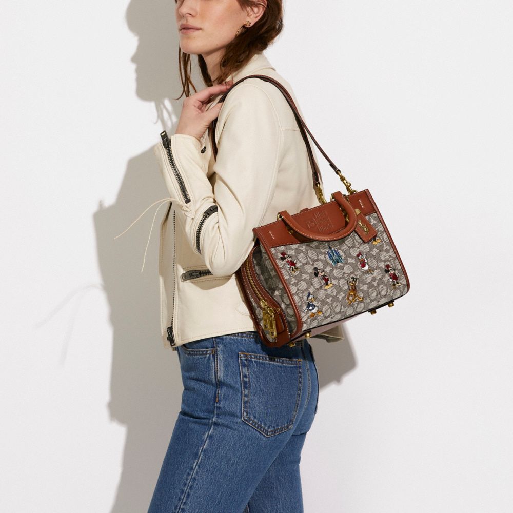 現行完売品‼️DISNEY×COACH ローグ25 シグネチャー ハンドバッグ