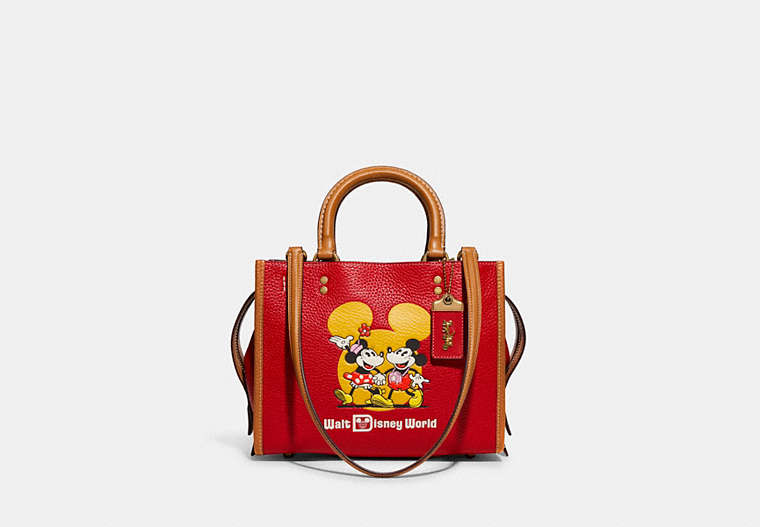 Disney X Coach Rogue 25 With Mickey Mouse And Minnie Mouse Motif