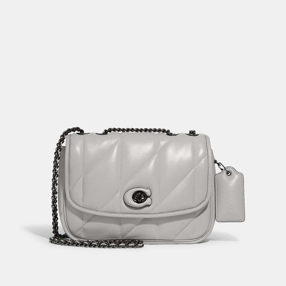 Coach Pillow Madison Shoulder Bag With Quilting In Grey