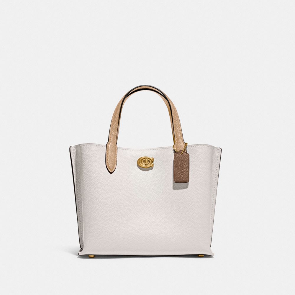 Coach Willow Tote 24 In Brass/chalk Multi