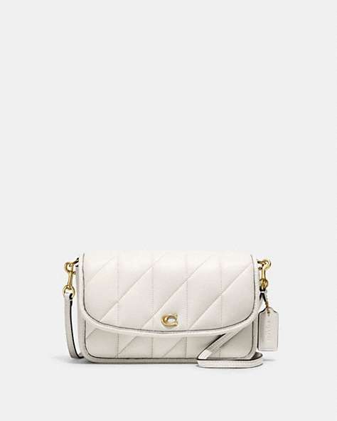 COACH®,HAYDEN CROSSBODY WITH QUILTING,Nappa leather,Mini,Guest,Brass/Chalk,Front View