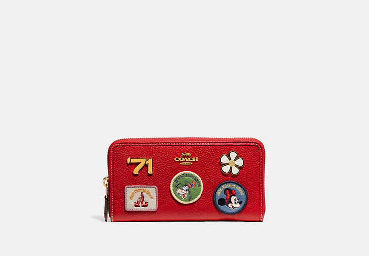 Disney X Coach Accordion Zip Wallet With Patches