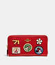 Disney X Coach Accordion Zip Wallet With Patches