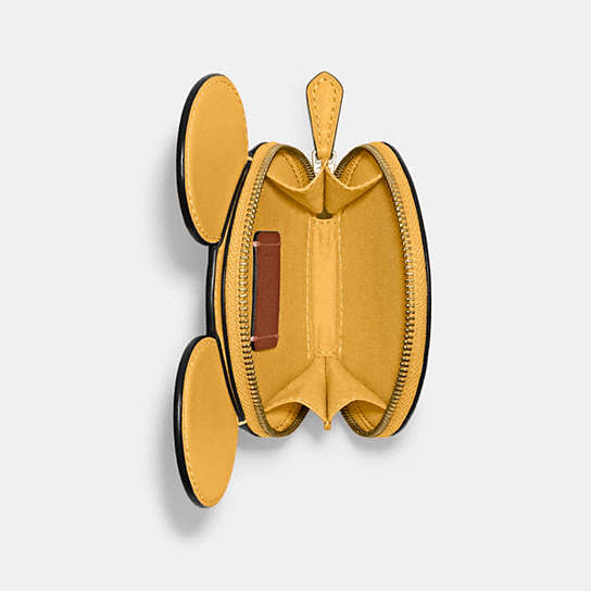 TOKYO DISNEY RESORT Hamburger Mickey Mouse Pass Case Holder Coin Bag yellow Type 
