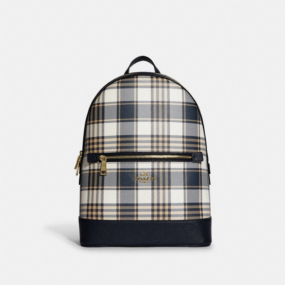 COACH® | Kenley Backpack With Garden Plaid Print