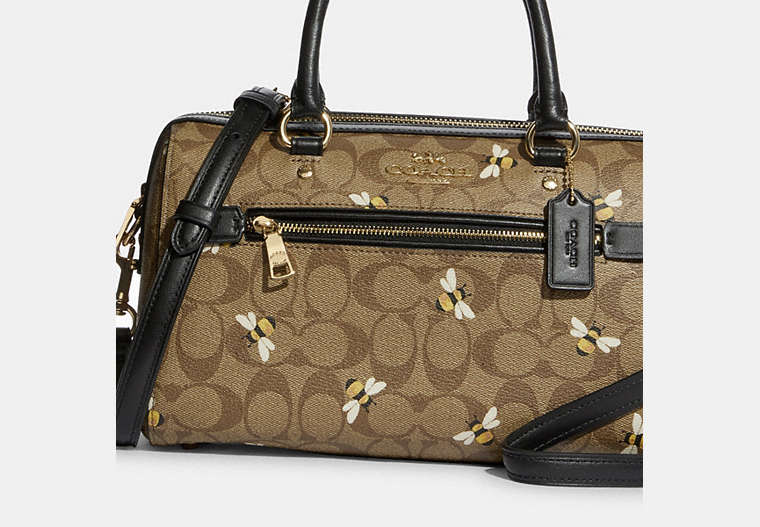 Rowan Satchel In Signature Canvas With Bee Print