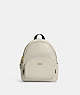 COACH®,MINI COURT BACKPACK,Pebbled Leather,Medium,Gold/Chalk,Front View