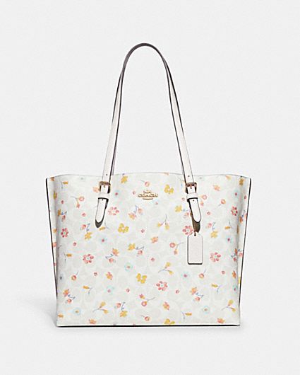COACH® | Rowan Satchel In Signature Canvas With Mystical Floral Print
