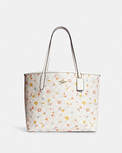 COACH® | City Tote In Signature Canvas With Bee Print