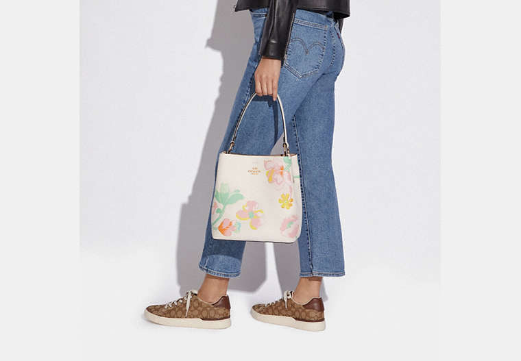 Rowan Satchel In Signature Canvas With Mystical Floral Print
