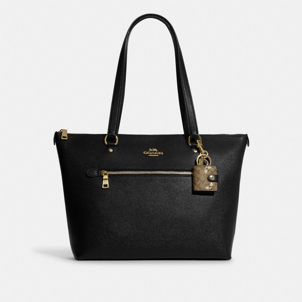 COACH® Picture Frame Bag Charm In Signature Canvas With Bee Print