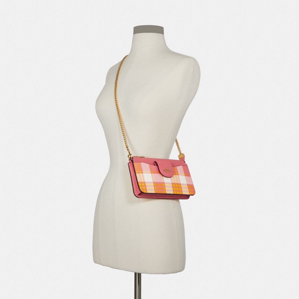 HYmarket Women Solid Color Multi Pockets Zip Shoulder Crossbody