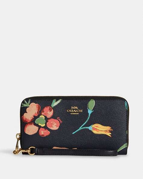 Long Zip Around Wallet With Dreamy Land Floral Print