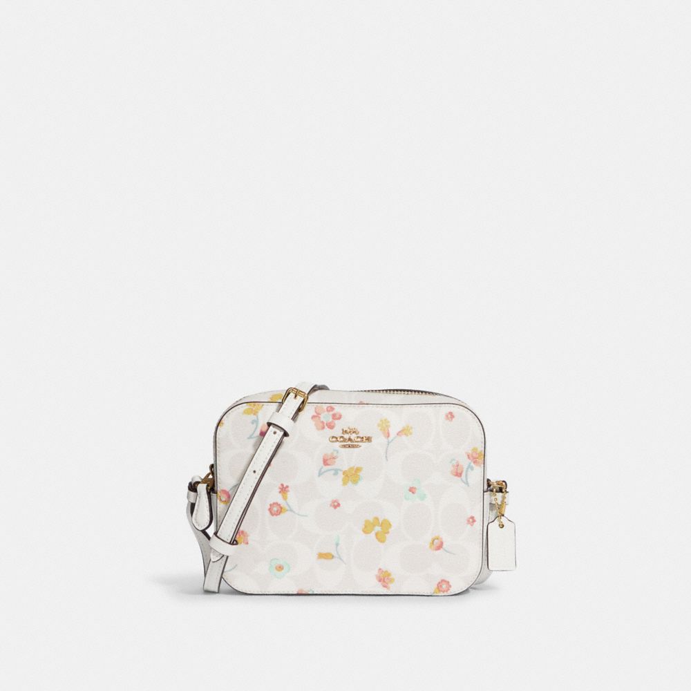 mini camera bag with mystical floral print