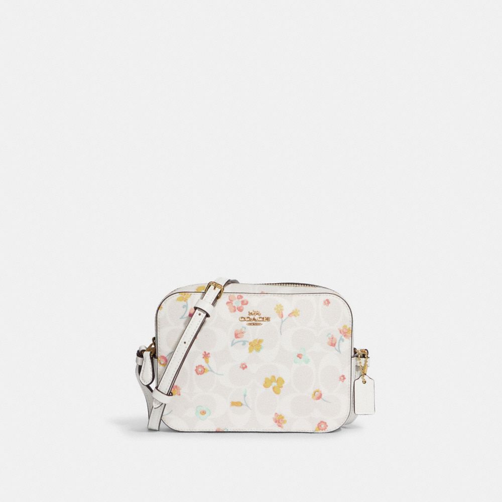 COACH® | Mini Camera Bag In Signature Canvas With Mystical Floral Print