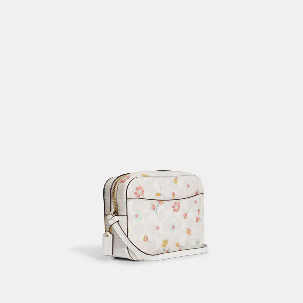 COACH® Mini Camera Bag In Signature Canvas With Mystical Floral Print