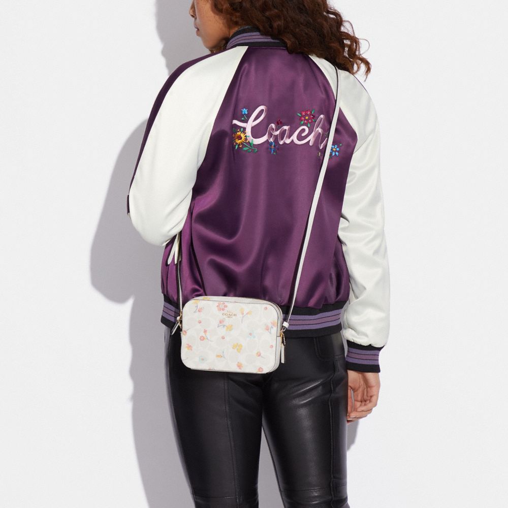 COACH® Mini Camera Bag In Signature Canvas With Mystical Floral Print