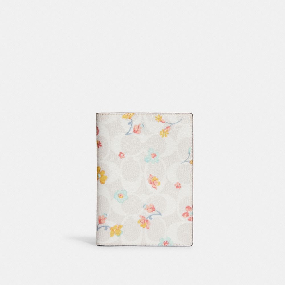 COACH® Passport Case In Signature Canvas With Mystical Floral Print