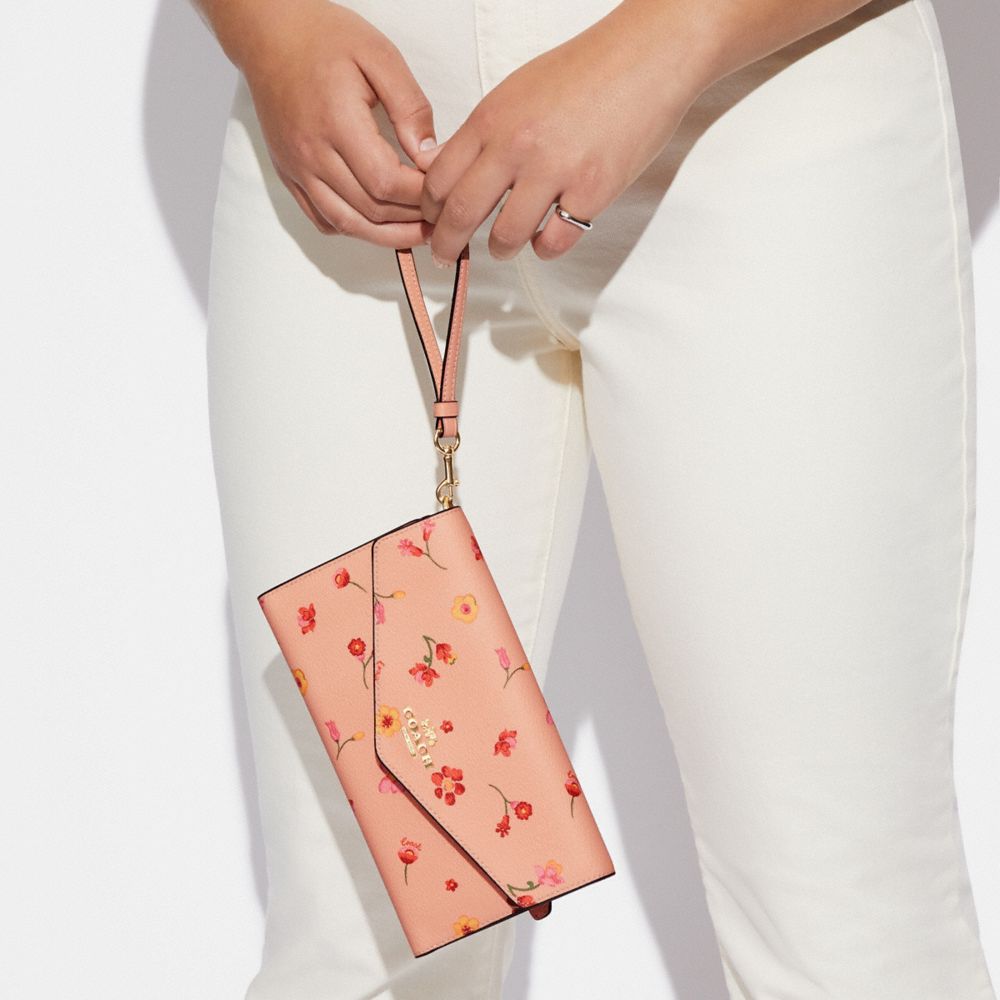 COACH® Travel Envelope Wallet With Mystical Floral Print